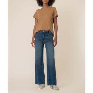 Kut from the Kloth Meg High Rise Wide Leg, Long Seam Size 88 / Rad W/Medium Base